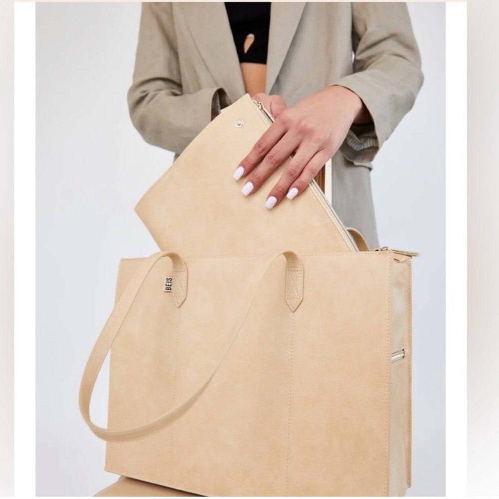 Beis Tote Purse color: MATTE Beige
